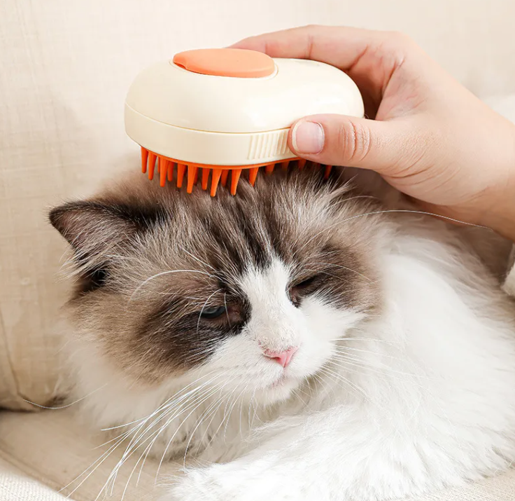 Steam Pet Brush – 3-in-1 Grooming & Massage Tool for Cats & Dogs