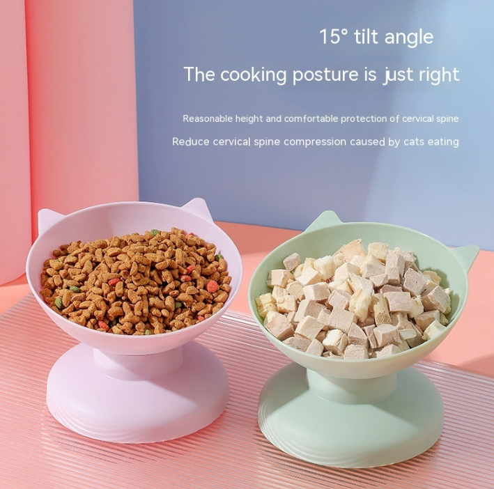 Oversize Anti-Spill Pet Bowl – Durable Plastic Feeding Bowl for Cats