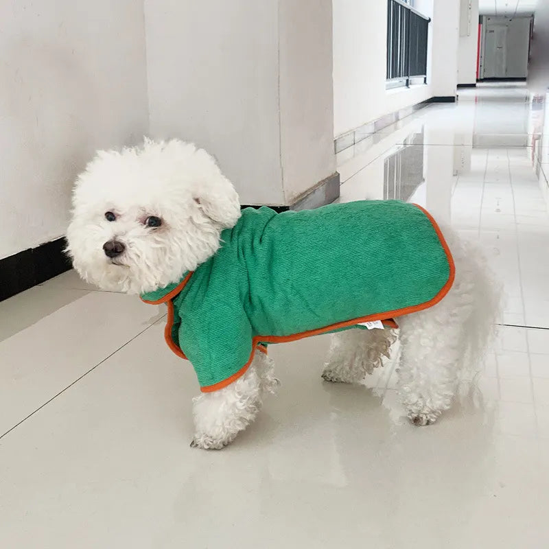 Fast-Drying Pet Bathrobe Towel – Wearable Absorbent Towel for Dogs & Cats