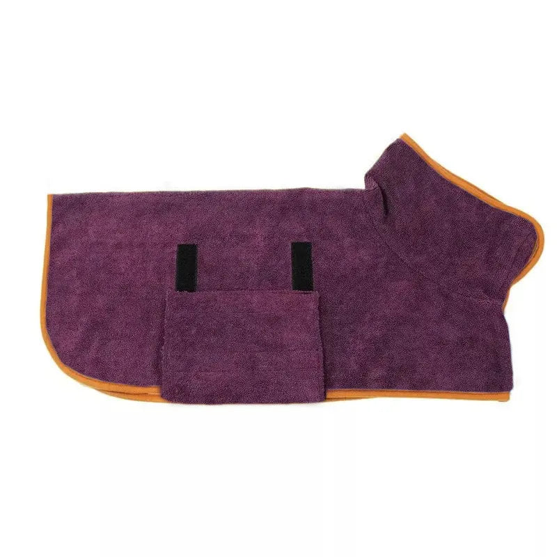 Fast-Drying Pet Bathrobe Towel – Wearable Absorbent Towel for Dogs & Cats