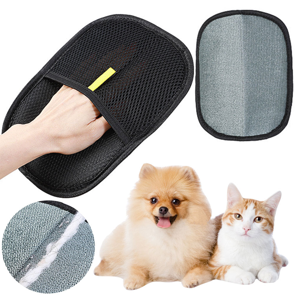 Pet Grooming Glove – Gentle Deshedding & Massage Brush for Dogs & Cats