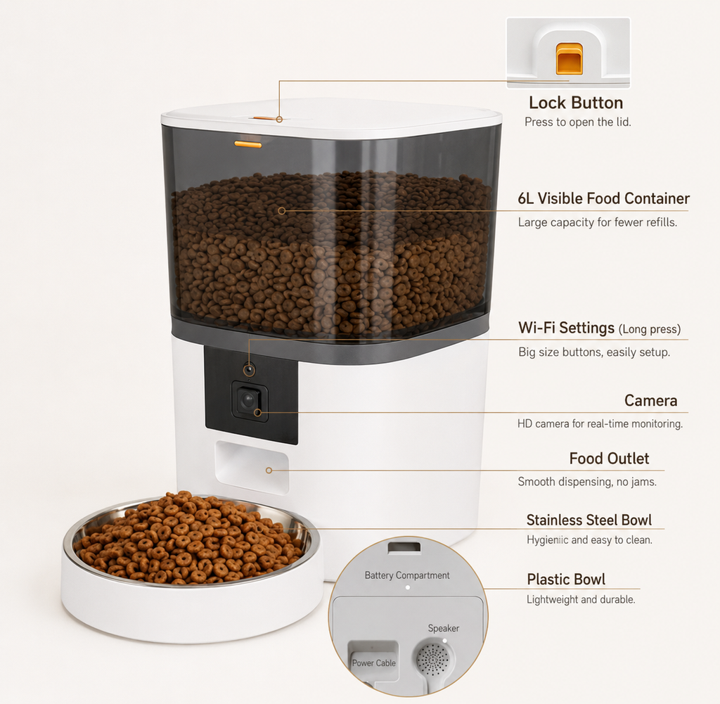 Smart Feed Pro — WiFi Automatic Pet Feeder with Camera