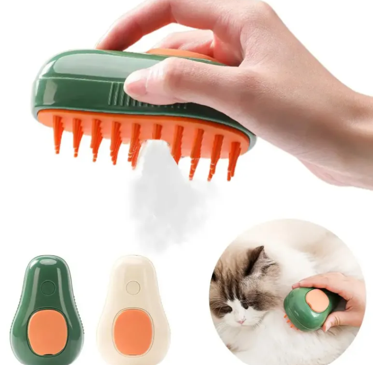 Steam Pet Brush – 3-in-1 Grooming & Massage Tool for Cats & Dogs