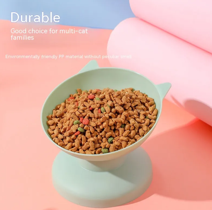 Oversize Anti-Spill Pet Bowl – Durable Plastic Feeding Bowl for Cats